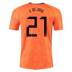Nederland Frenkie de Jong 21 Thuisshirt EK 2020
